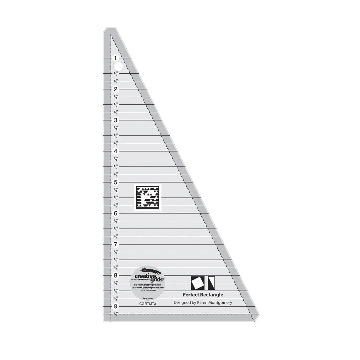 Creative Grids Perfect Rectangle Triangle Ruler CGRTMT3
