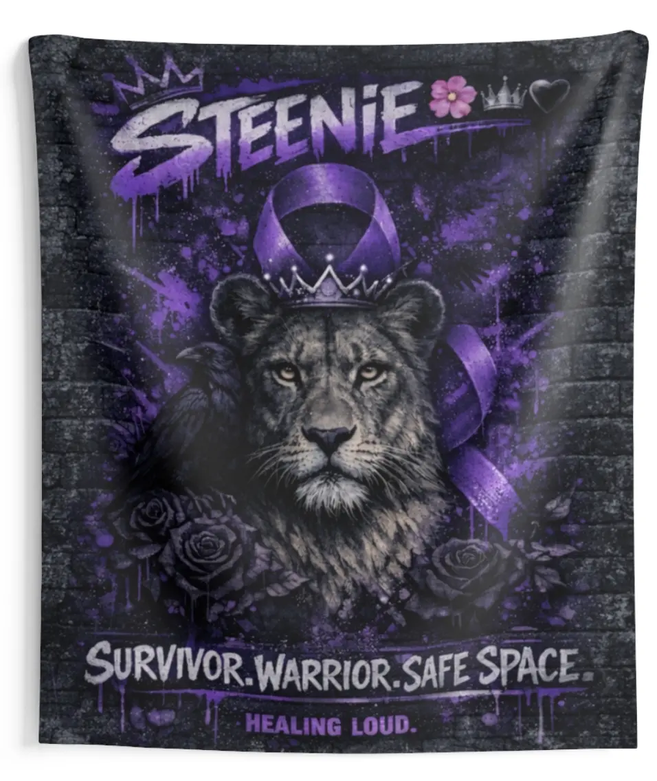 "Custom Backdrop Tapestry" - Flower Power by JennRn @jenn.vides - Lion Roar by XBankheadX @duh20476 (68"wX80"h)  - Ask for your Custom Backdrop today! sizes vary check description.