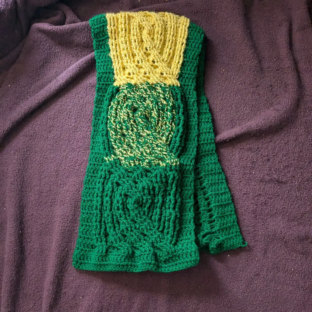 st. patricks day Celtic braid scarf/shawl