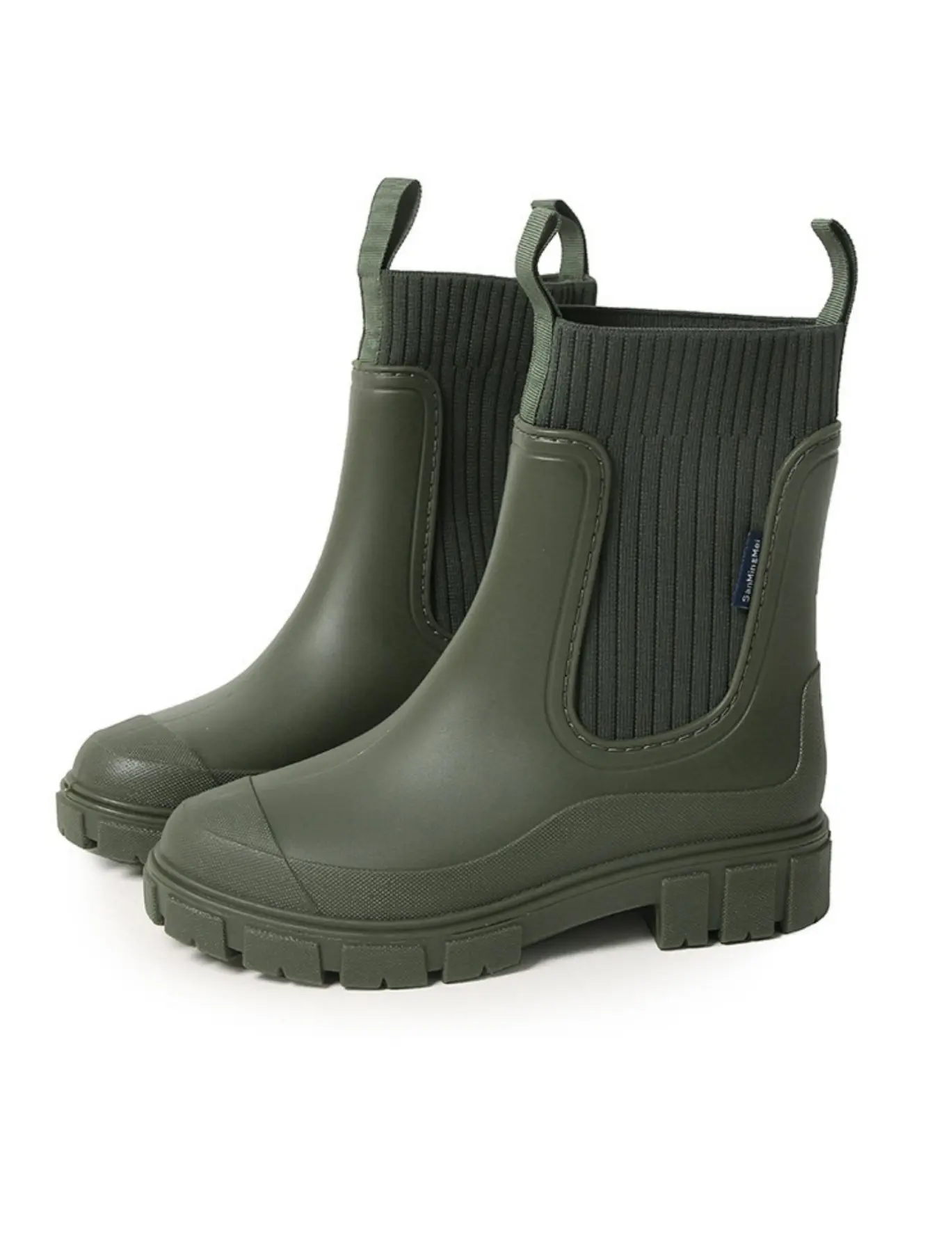 Women's Fashionable Solid Color Rain Boots , Waterproof Wellington Boots, Casual Waterproof Non-slip Sock Boots for Daily Wear, Female All-match Trendy Shoes for Outdoor, Slip Resistant Boots