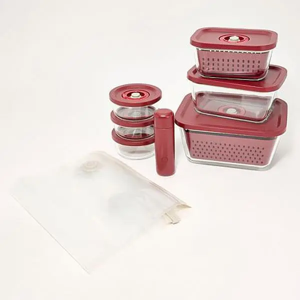 Curtis Stone 20pc Vacuum Seal Food Storage Set With Pump
