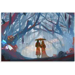 Chinese Anime Poster Heaven Official'S Blessing (Chinese:Tian Guan Ci Fu) Wedding Poster Poster Cool Artworks Painting Wall Art Canvas