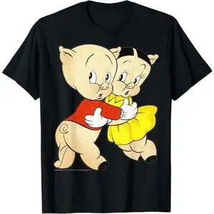 Looney Tunes Porky & Petunia Pig Portrait T-Shirt