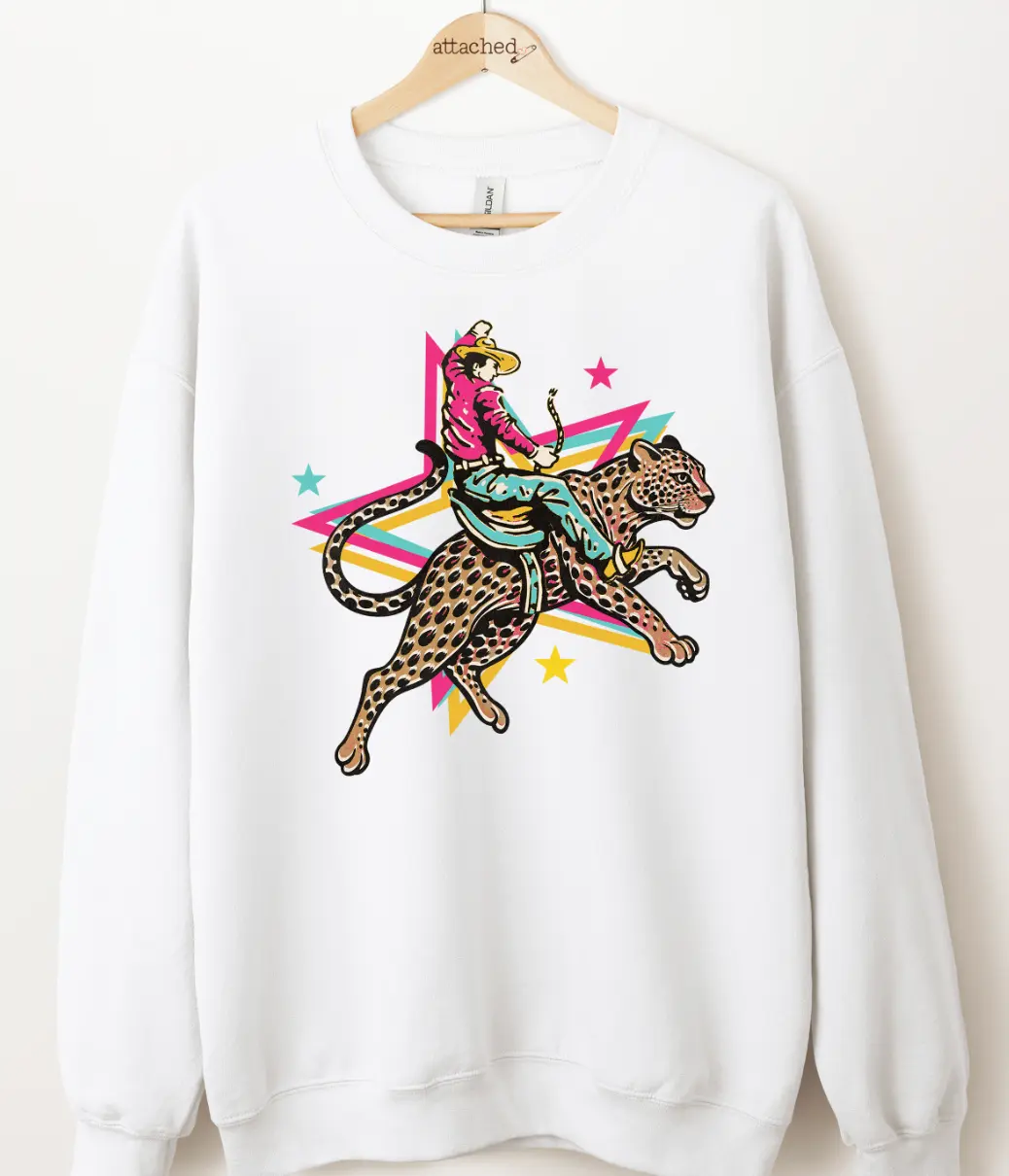 Leopard Cowboy Graphic Top