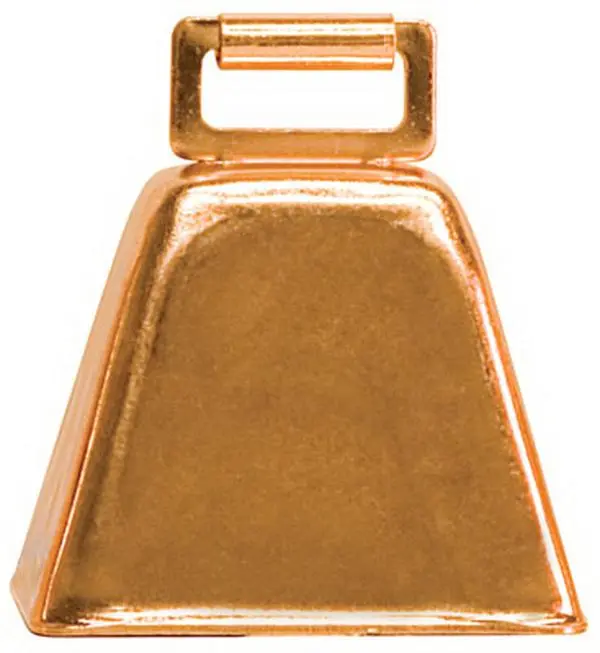 65-4473 2.50 x 2.25 in. Copper Plated Over Steel Cow Bell
