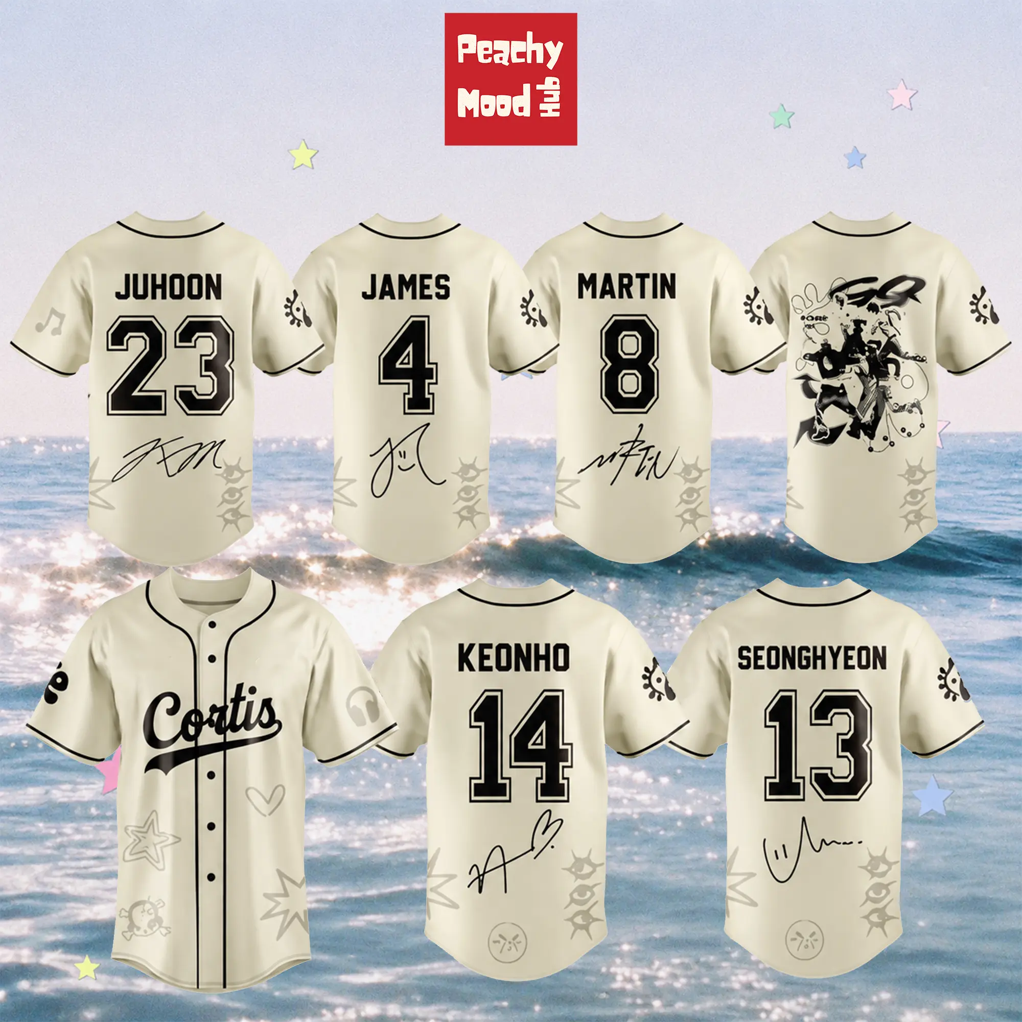 CORTIS x Put Your Phone Down Tour 2026 Original Color Baseball Jersey, Limited Edition Concert Fan Merch, K-Pop Music Apparel, Streetwear Tour Jersey, Gift for Fans