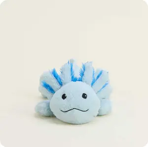Warmies Blue Axolotl Junior Plush - Microwaveable, Scented with French Lavender, Soft Toy for All Ages, 11.5"x5.5"x3.5"