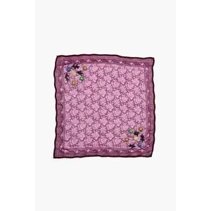 Embroidered Floral Bandana Orchid