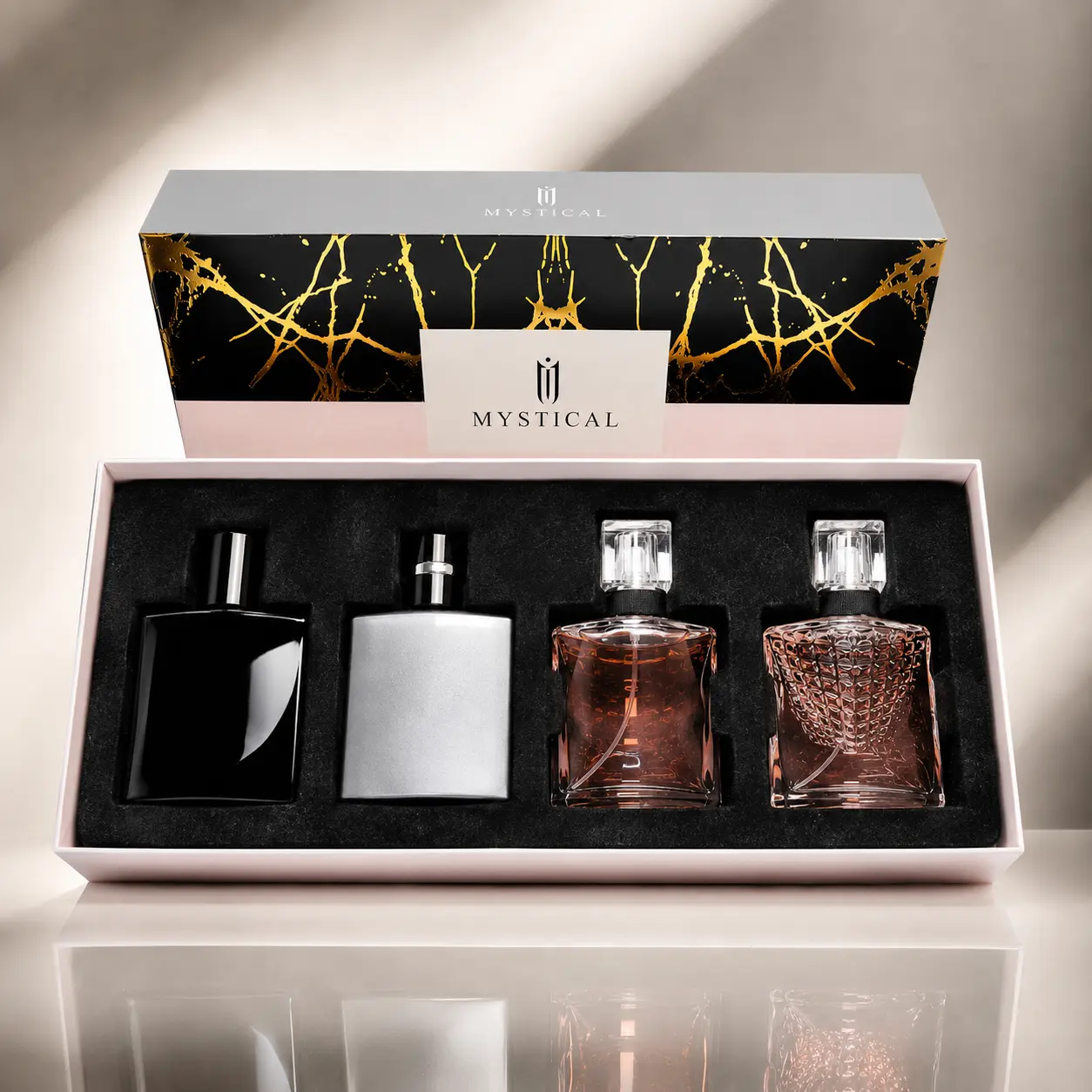 Mystical Couples Fragrance Gift Set | 2 Unisex + 2 Women's Perfume, 30ml×4 Long Lasting EDP Natural Spray – Fresh Woody, Sweet Floral Fruity Vanilla, Romantic Girly Luxury Portable Travel Size, Ideal for Daily Wear, Date Night & Summer