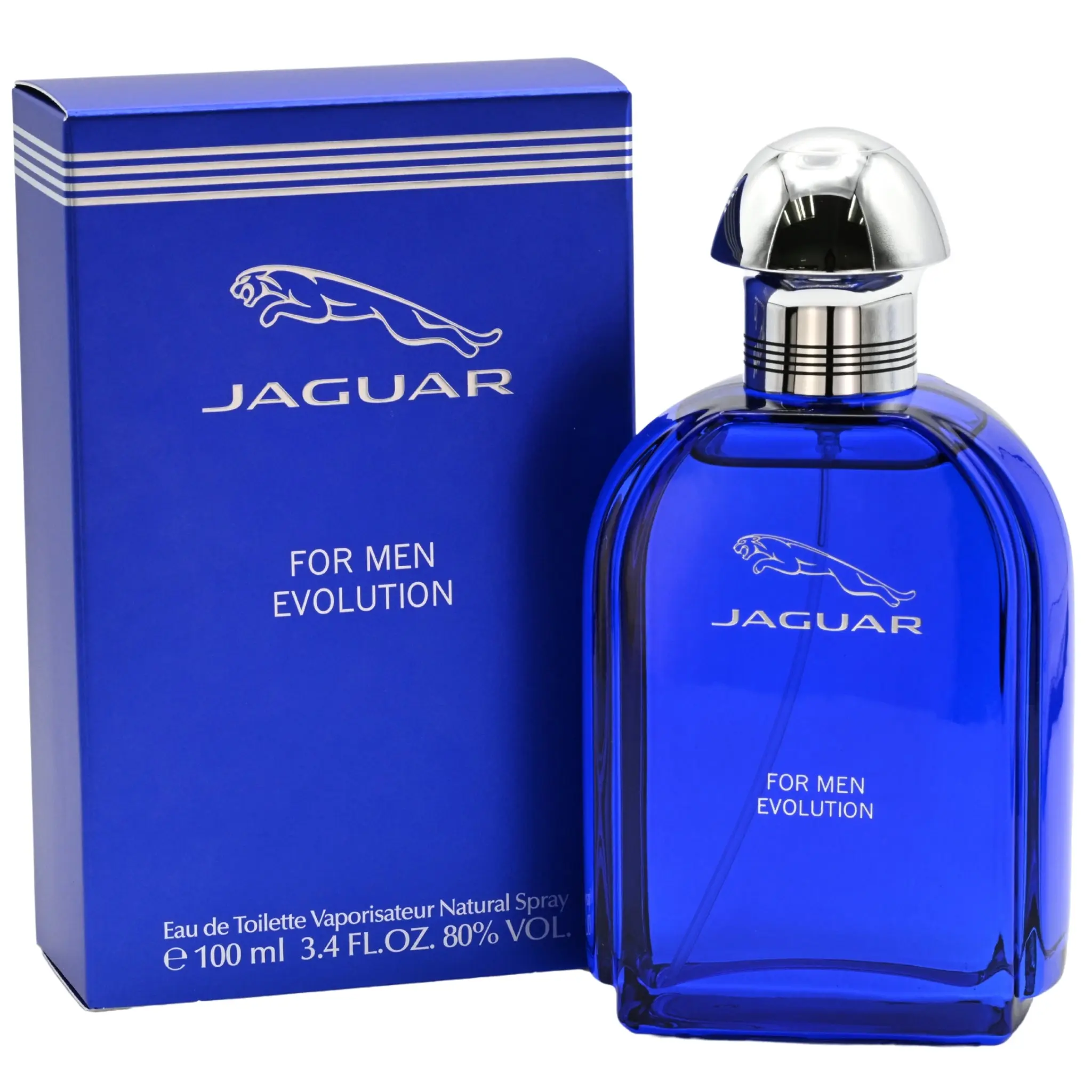 JAGUAR Evolution Men's Eau de Toilette - Non-Sweet, Perfume-Inspired, Multi-Scent, Orange-Flavored, Boxed Fragrance with Orange Basil Fresh Aroma, 3.4 fl oz, New Packaging, Non-Sweet Men's Fragrance, Perfume-Inspired Men's Fragrance