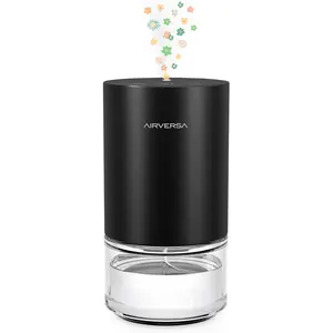 Essential Oil Diffuser Waterless Aromatherapy Diffusers for Home Large Room, Bedroom, Car, Office, Desk, Battery Operated, Small Diffuser for Pure Scent, 100ml Capacity, AN9 (Black)