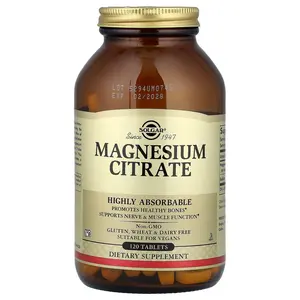 Solgar Magnesium Citrate, 120 Tablets (200 mg per Tablet)