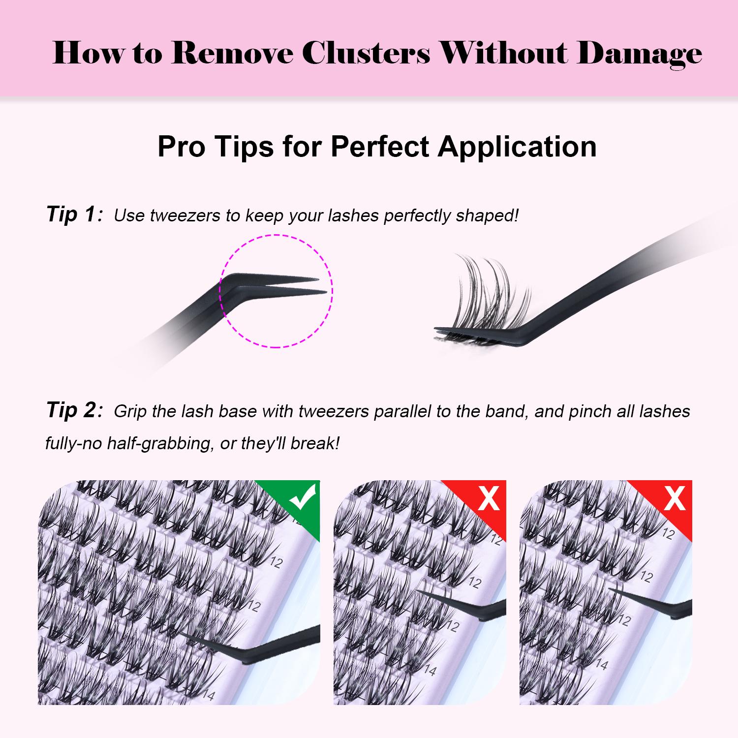 Volume Fairy |Kisslily Manga Spikey C Curl Wet Look DIY Lashes Extension Kit and waterproof long lasting lash clusters  8-18 mm| Bond Seal and Remover Eyelash Makeup Eyelashes Cosmetic | Anime Style Eyelashes #TikTokShopBacktoSchool