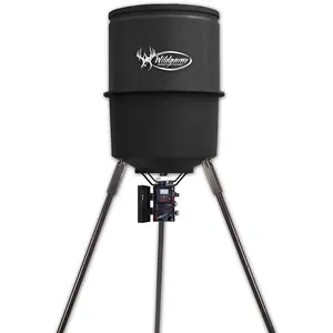 WILDGAME INNOVATIONS Quick-Set 225 lb Game Feeder with Digital Timer | Durable Tripod Corn/Pellet Hunting Feeder with 1-4 Available Feed Times & 30-feet Radius