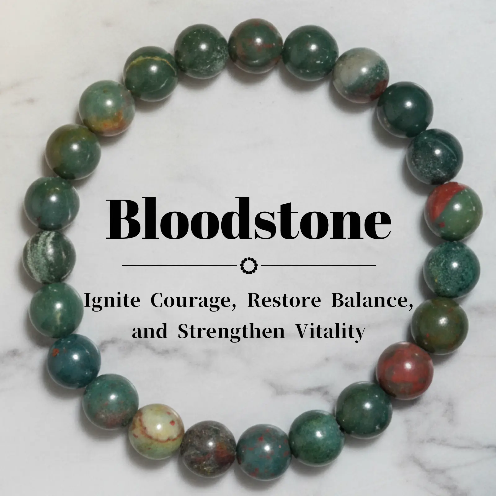African Bloodstone Bracelet for Bloodline Awakening & Energetic Cleansing Ground with Primal Power of African Bloodstone and Bloodstone Purify Blood Connect to Earth's Energy Cleanse Aura Promotes A Healthier State