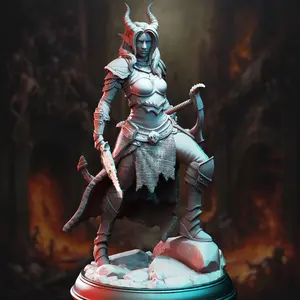 Tiefling Horizon Walker Ranger - Elkava | 3D Printed Miniature | DM Stash