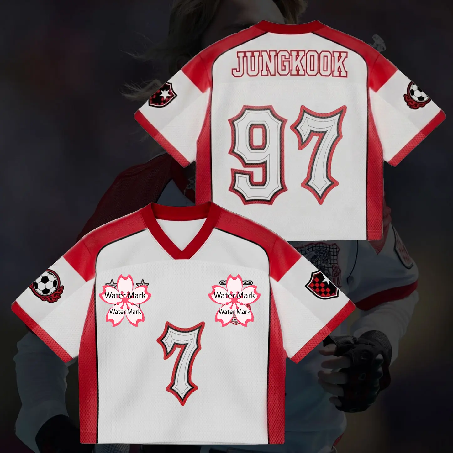 Bangtan Sporty Jimin Jersey World Tour Mixed Mesh Jersey Gift For Fans