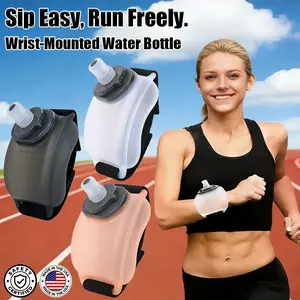 220 ML Portable Outdoor Sports Wrist Water Bottle, Outdoor Hands Free Running Wrist Water Bottle, Portable Sports Water Bottle For Marathon Running , Drinkware Tumbler