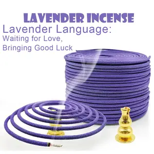 Lavender Aromatherapy Coils, Long-Lasting Fragrance for Air Purification & Relaxation, Ideal for Yoga, Meditation, Home Use