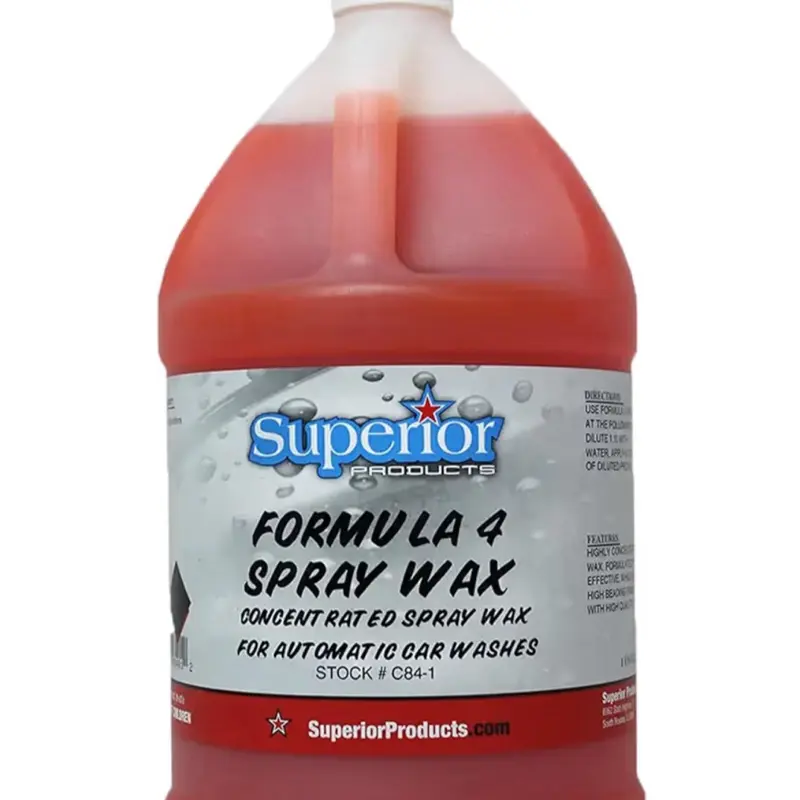 Superior Products Formula 4 Spray Wax | 1 gallon | Concentrated Spray Wax for Cars