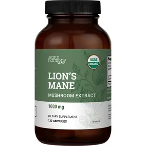 Earth Harmony Organic Lion's Mane Immune Support Supplement 1000mg - Helps with Focus -