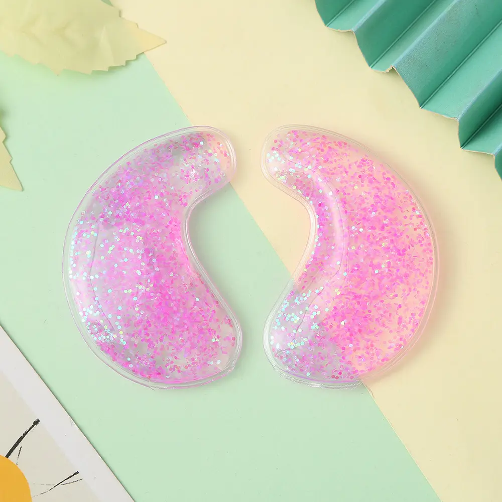 2 Pack Latex-Free BPA-Free Gel Eye Masks - Reusable Hot Cold Therapy Patches for Puffy Eyes & Stress Relief