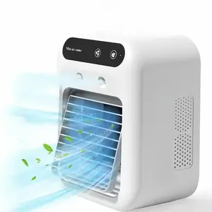 Portable Desktop Fan, USB Rechargeable Triple Air Cooler, Dual Mist Settings, Strong Wind Speed, Mini Ac for Room Living Room, Outdoor Indoor Use
