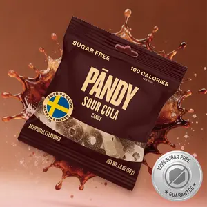 Pandy Candy Sugar Free Swedish Candy, Gummy, Sour Candy, 100 Calories per Bag, Healthy Snacks for Kids & Adults