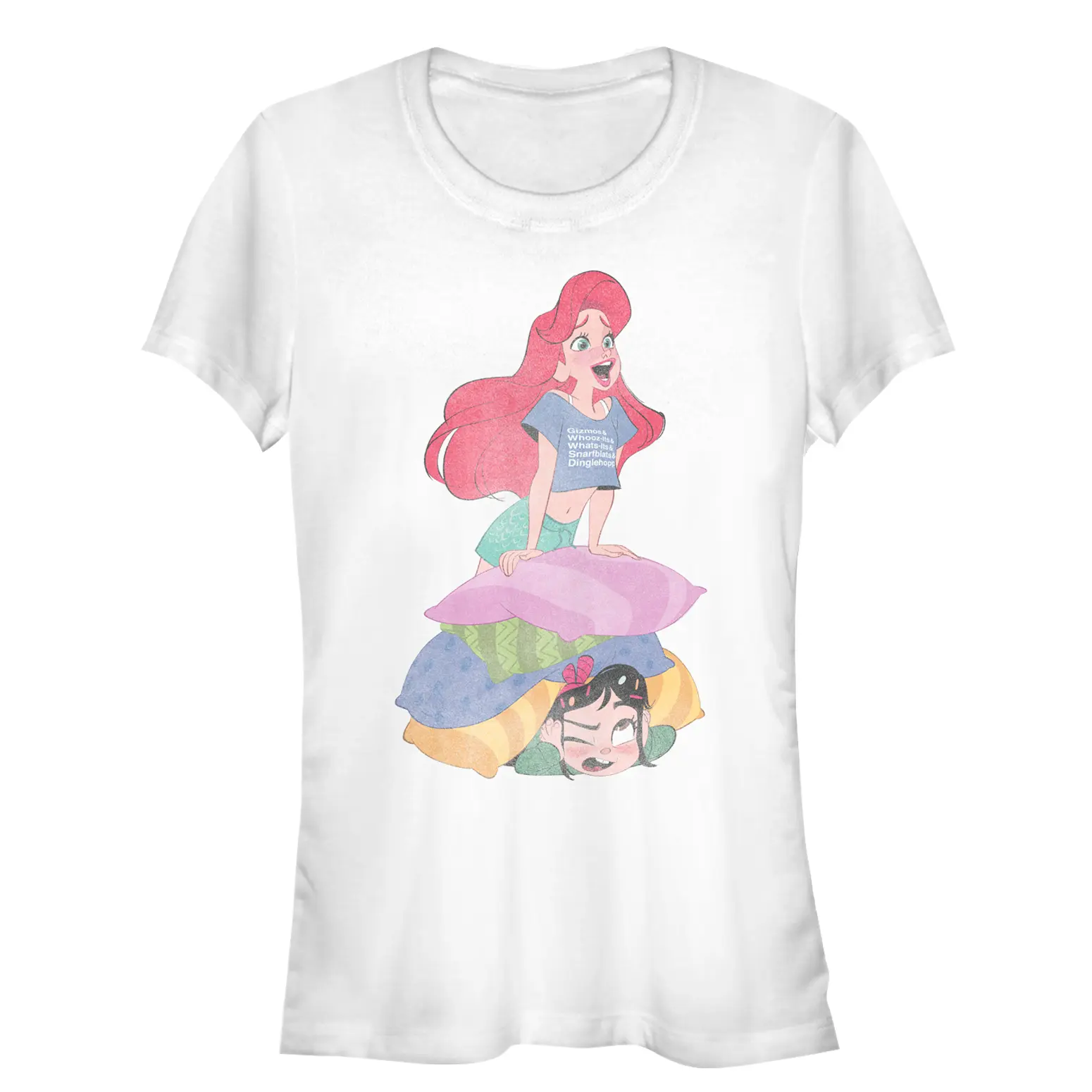 Juniors Womens Ralph Breaks the Internet Ariel Pillow T-Shirt
