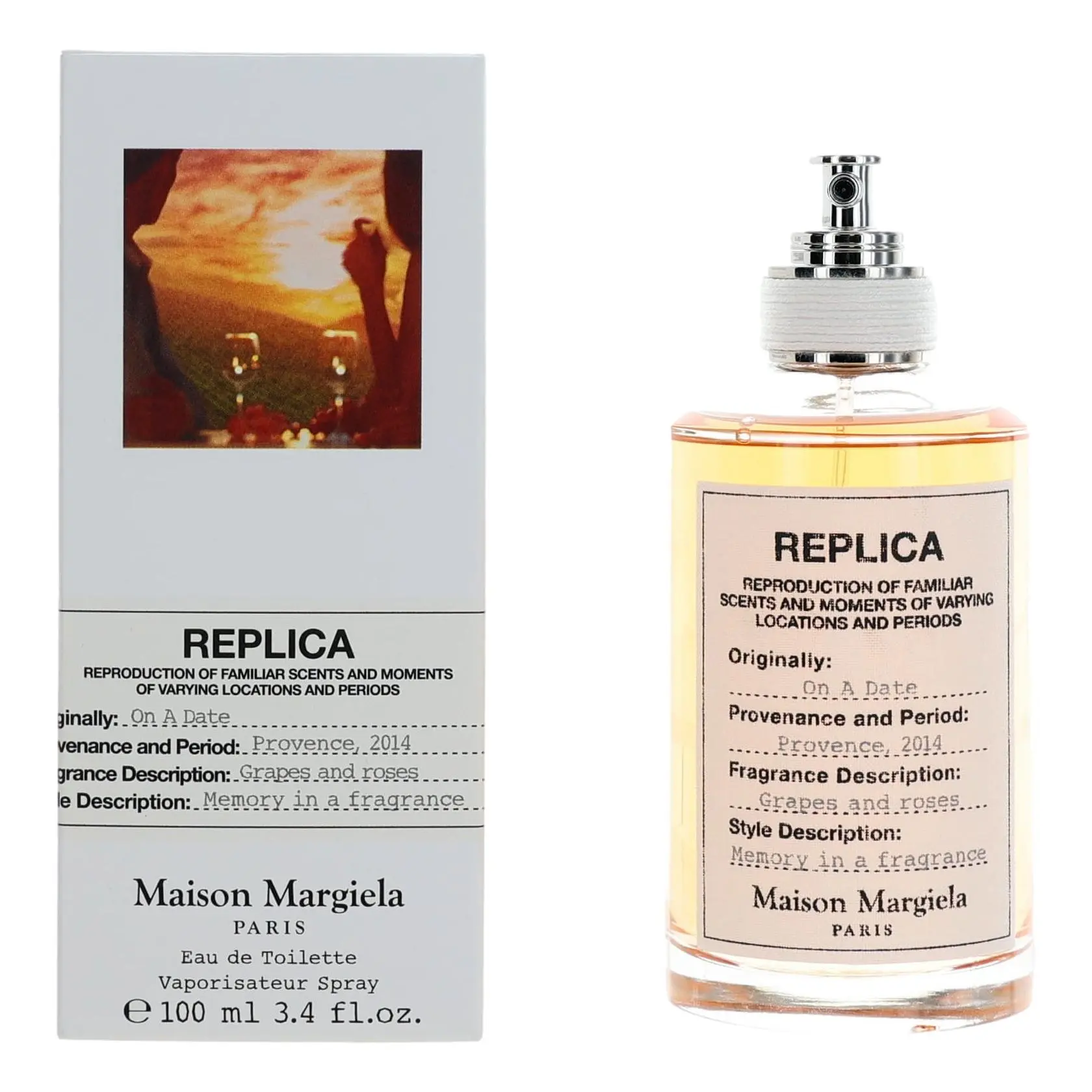 Unisex Maison Margiela Replica On A Date 3.4 oz EDT Spray - Aromatic, Captivating, Carefully Picked Signature Scents in Spray Bottle, Aromatic Scent