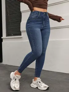 High Waisted Dark Wash Skinny Jeans