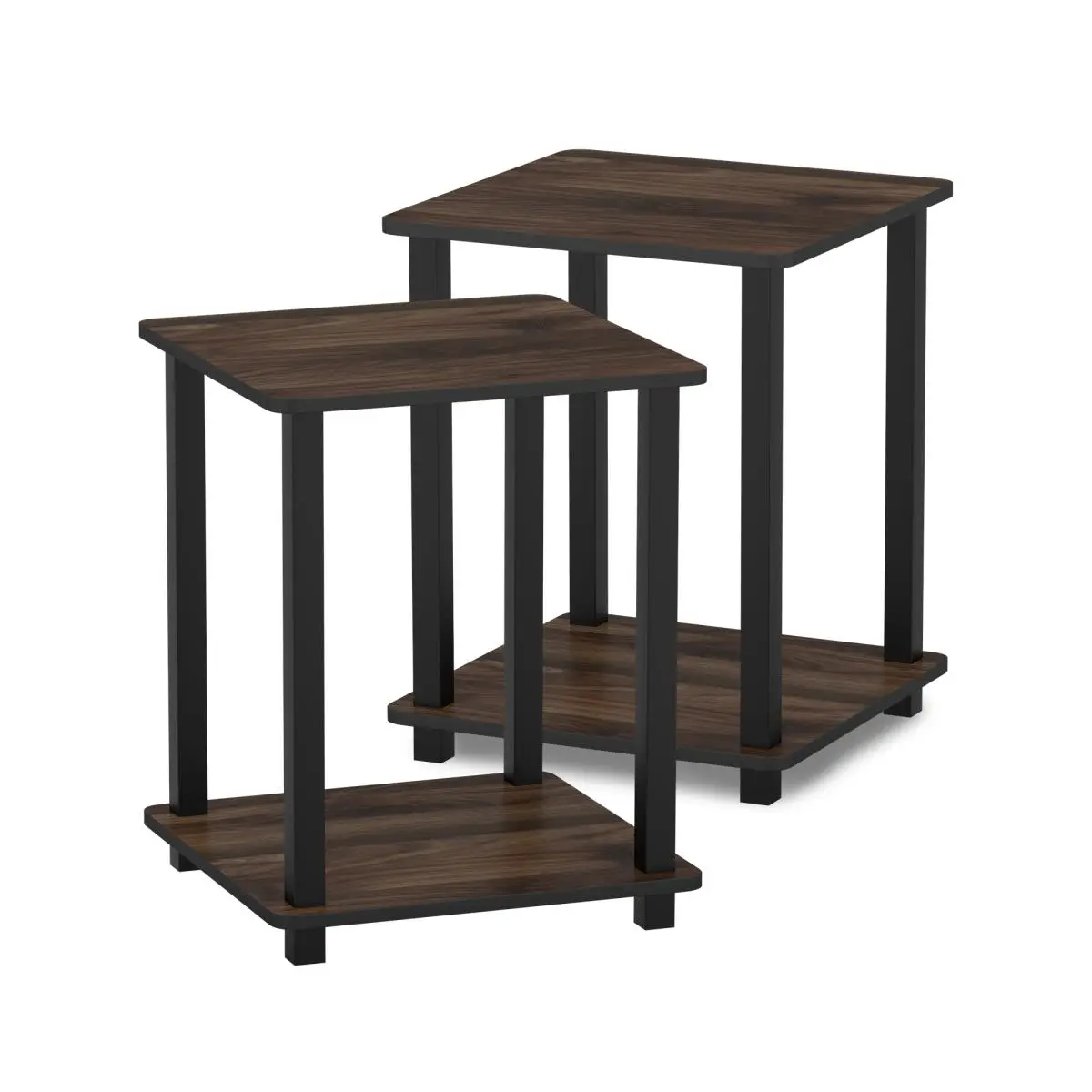 Furinno 11192AM-BK Classic Efficient Stationary Home Office Desk - Rectangular Composite Wood Desktop Style Desk & Workstation, Sturdy Carb Compliant Storage Furniture, 3 Open Storage Shelves, 25.2 lbs, Space-Saving, Wipe-Clean, Desktop Style Desks & Work