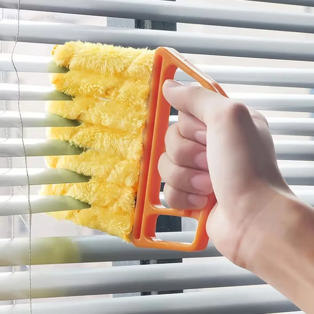 Microfiber Window Brush, Reusable Blinds Curtain Vent Cleaner, Waterproof Washable, High Absorbency, Efficient Dirt Removal, Window Cleaning Tool, Cleaning Supplies
