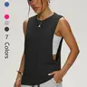 Women's Loose Sleeveless Yoga Tank Top, Sleeveless Sports Wear, Sleeveless Activewear, Casual Fitted Sport Shirt, All Seasons Workout Clothing, Plain Pattern, Comfortable Gym Wear, Yoga Workout Vest, Activewear Clothes