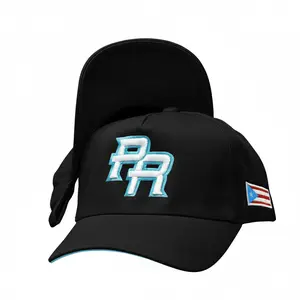 Puerto Rico Unisex Premium Cotton Snapback Baseball Cap, Camouflage Brim, Embroidered PR Logo, Dry Clean Only, Ideal Mens Gift, Camo Brim Hats, Ocp Camouflage Hats Casual Trendy Hat