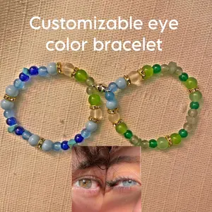 Custom matching eye color bracelets for friends, couples and family