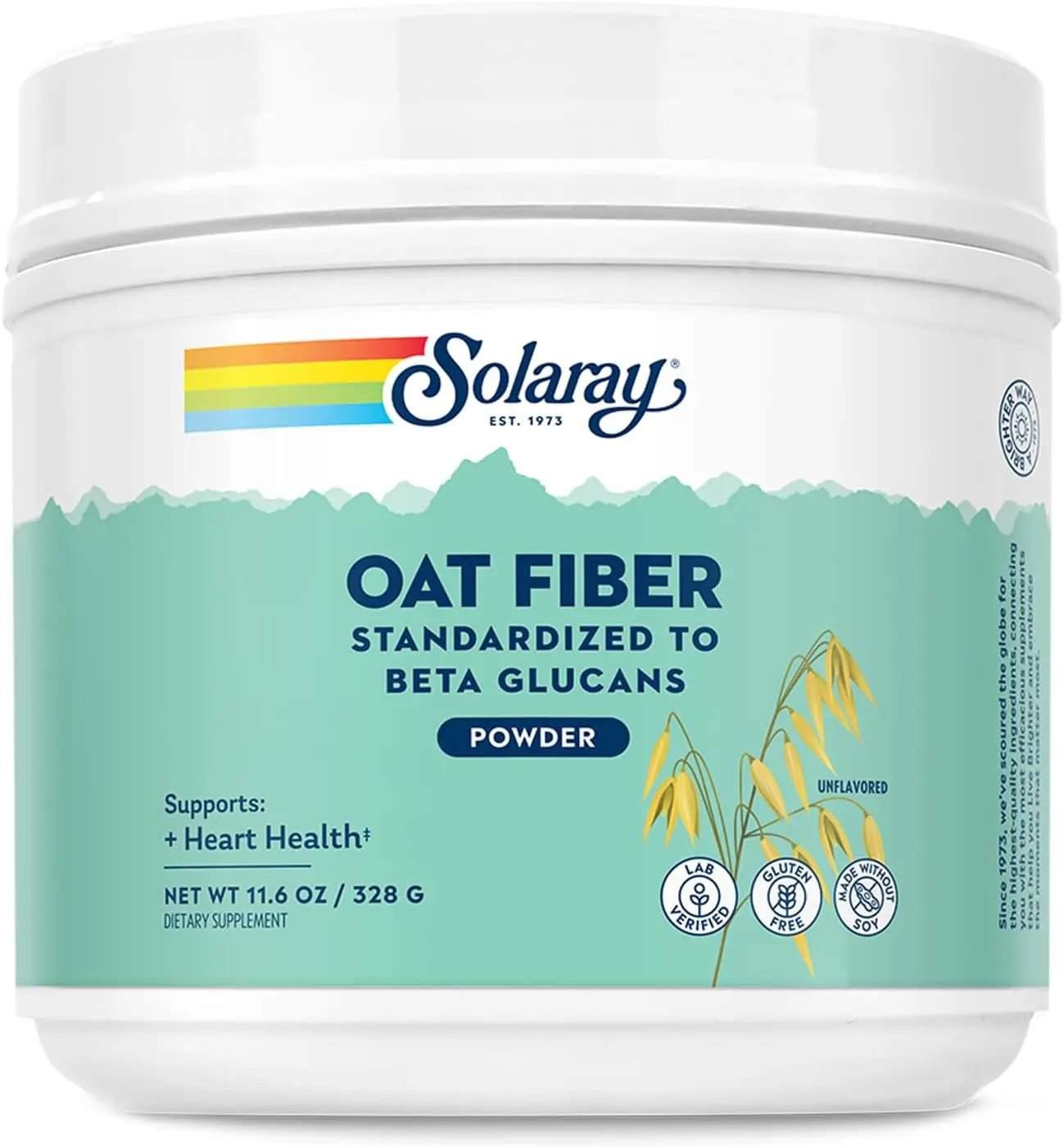 Solaray Oat Fiber Powder 11.6 oz (328 G)