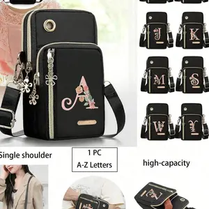 Mini Outdoor Sports Armband/Wallet, Letter-Print Sports Armband, Crossbody Phone Bag, Running Wristband, Unisex, Zippered Vertical Wallet, Suitable for Outdoor Activities, Valentine's Day, Birthday, And Holiday Gifts.