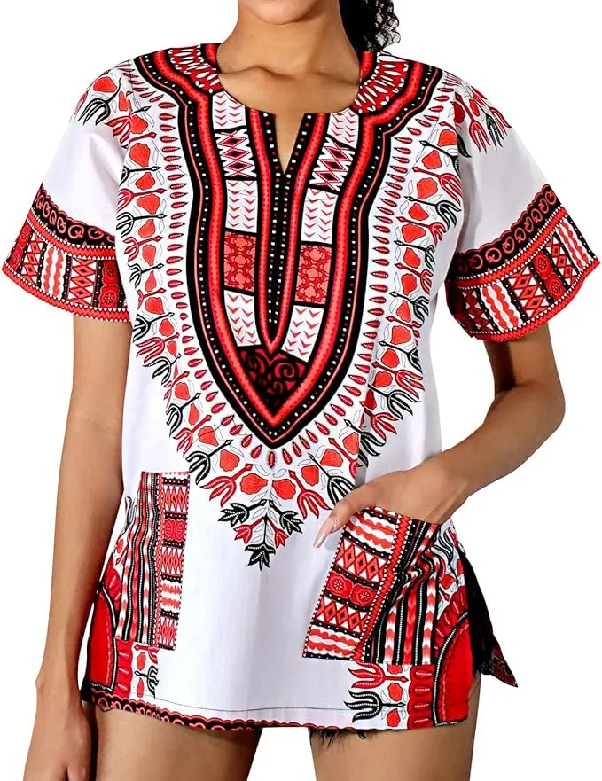 Unisex  African Dashiki Cotton Shirt