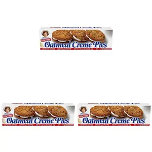 Little Debbie Oatmeal Crème Pies, 12 Individually Wrapped Sandwich Cookies, 16.2 OZ Box