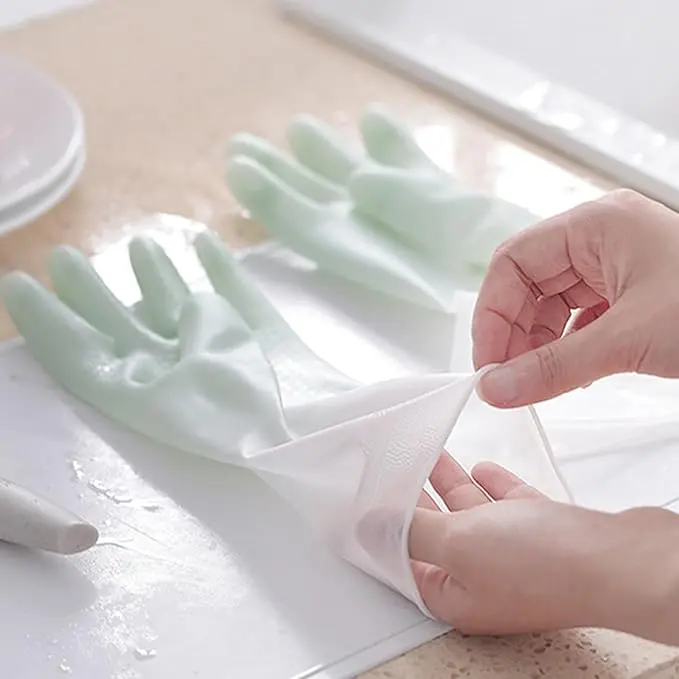 Kitchen Cleaning Gloves (3 Pairs), Kitchen Gloves For Washing Dishes, Waterproof Kitchen Cleaning Gloves, Non-slip Household Cleaning Gloves, Durable Laundry Gloves, Antislip Cleaning Gloves, Cleaning Supplies, Versatile Use