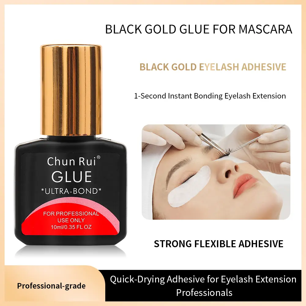 [Chun Rui] Professional Salon Eyelash Extension Lash Glue - Ethyl Cyanoacrylate, Ultra-Fast Curing, Strong Hold, Low Fume, Gentle Non-Irritating, Waterproof, False Eyelashes & Adhesives Makeup Glue, Eyelashes Extensions, Adhesive Glue
