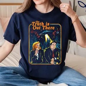 My X-Files Unisex Tshirt, The Truth Is Out There , Scully And Mulder Tshirt Cotton Top Streetwear