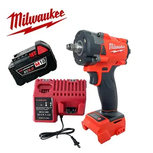 Milwaukee 3/8-Inch Cordless Impact Gun, Lightweight Mechanic Tools for Machinery & Home Repairs power tool set long brushless chrome sockets automotive ratchet wrench 3-in-1 electric impact wrench