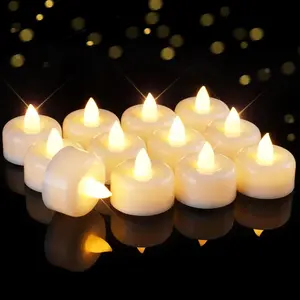 12/24/50/100/150Pack Battery Operated Tea Lights Candles, Long Lasting Fake Candles, Flameless LED Tea Lights, Electric Candle for Table Centerpieces, Home Decor, Halloween, Christmas
