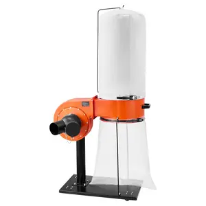 fathersdaygift VEVOR Dust Collector, 800 CFM 2.5 Micron Vortex Cone Dust Collectors, 1HP Sawdust Collection System with 16-Gallon Large Capacity Dusts Collector Bag, Filter Bag, and Casters, 3400 RPM High Speed