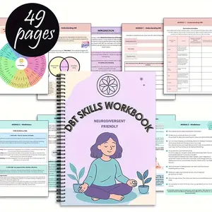 Dbt Skills Practice Planner Notebook, Mindfulness & Emotional Support Spiral Bound Journal, Daily Skill Development Log, Personal Planning Guide