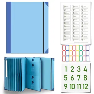 Accordion File Organizer Manila Pocket Document Folder for Passports Birth Certificates & Important Papers Office Home Storage Personal Important Document Organizer with Labels