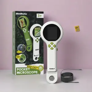 Portable Microscope 200x Magnification, Photo & Video Recording, Natural Observation, Stem Educational Toy, Pocket Microscope, Visual Learning Tools, Handheld Digital Microscope