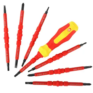 【TikTokShopfalldealsforyou】15 in 1 500V Insulated Electrician Screwdriver Set,Multipurpose Professional Hand Tool Set,Industrial Metal Screwdriver Set,Multi-Size Multipurpose Professional Hand Tool Set,Durable Screwdriver Tool Kit for Home and Office Use